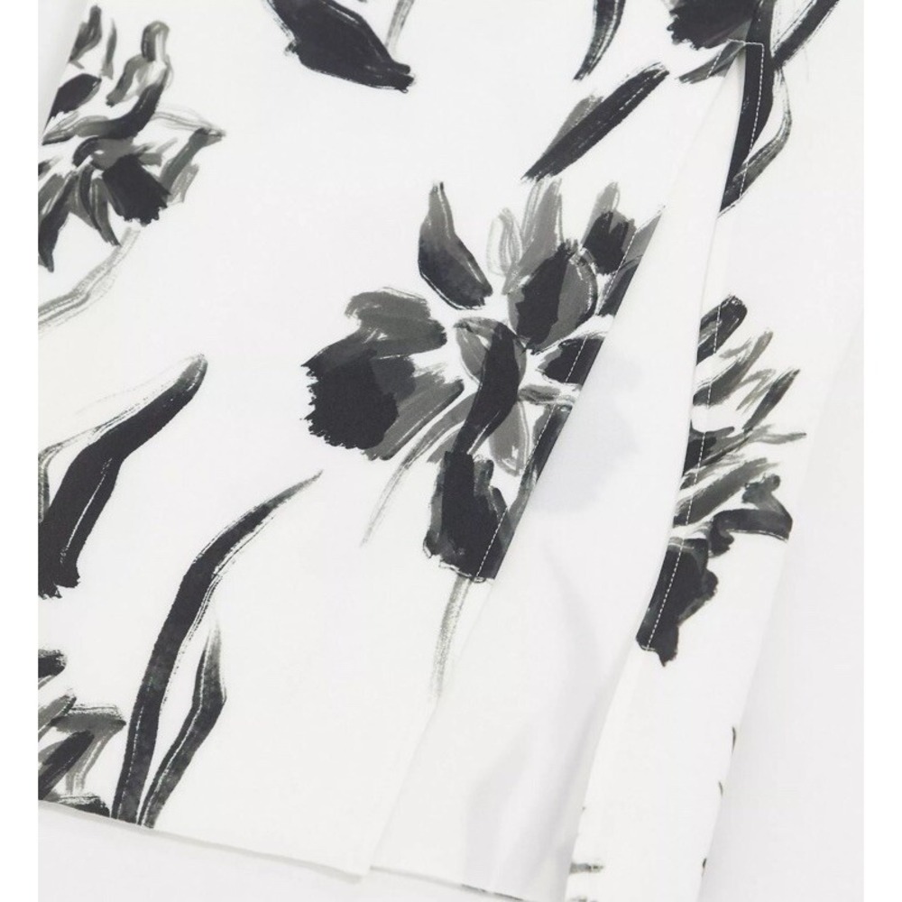 New ASOS design Women Black White Floral Print One Shoulder Scuba Midi Dress 2 4 - Picture 6 of 10